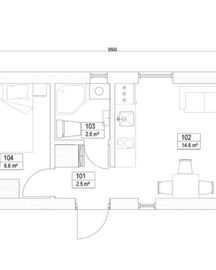 Frame Panel Modular House with 38 m² Terrace