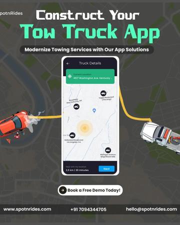 Streamline Your Tow Truck Services With SpotnRides’ Custom App