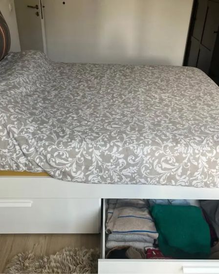 Bed frame with storage, white, 160x200cm | Beds | Brussels | 4