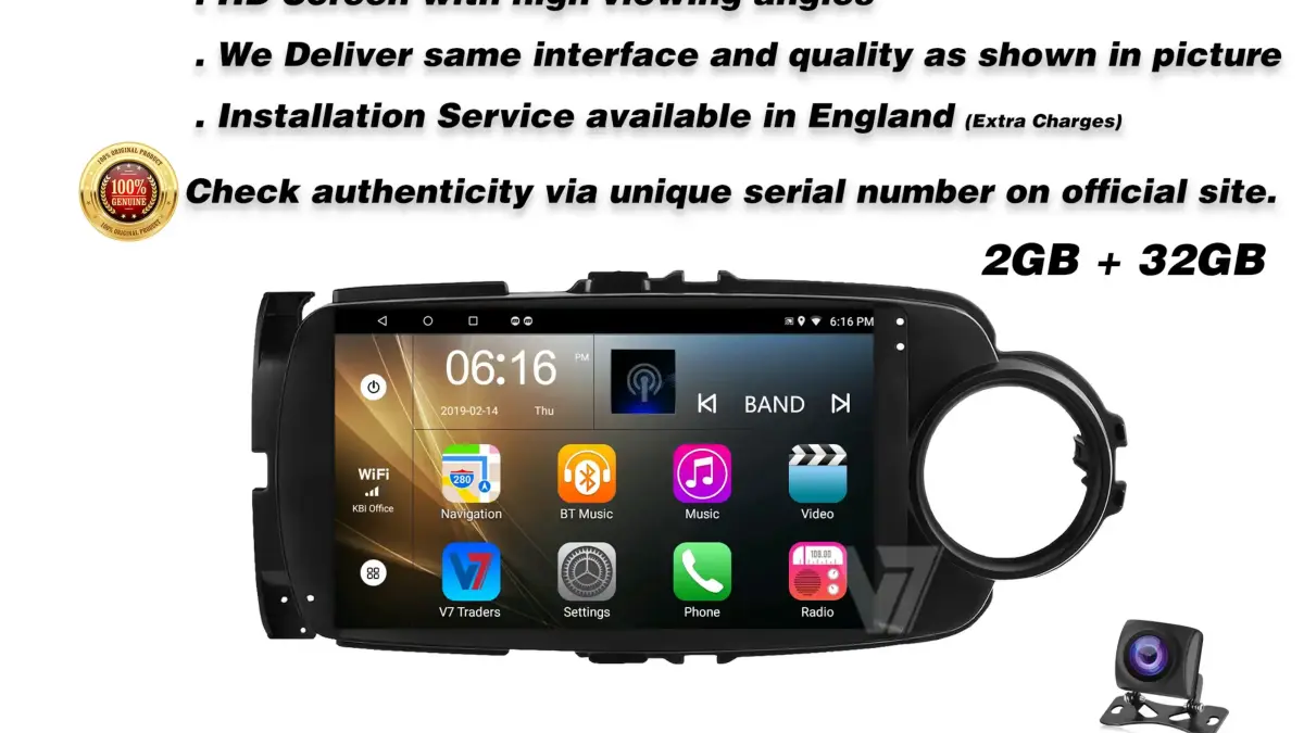 Toyota Yaris 2012-16 CARPLAY Android Auto HD Screen Head Unit GPS Stereo LCD Panel V7 | On-board computers | Leeds | 3