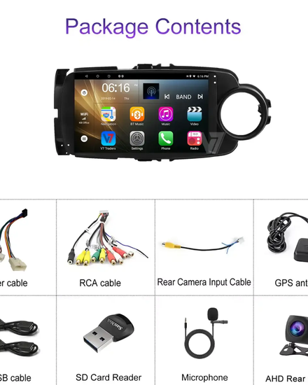 Toyota Yaris 2012-16 CARPLAY Android Auto HD Screen Head Unit GPS Stereo LCD Panel V7 | On-board computers | Leeds | 2