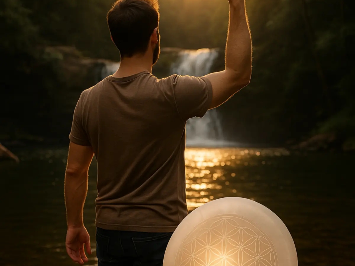 Palet en Sélénite – Fleur de Vie gravée – Énergie & Décoration 🌟 | Porcelain, Ceramics, Glass, Crystal | Lyon | Ad gallery (SEO) | 2