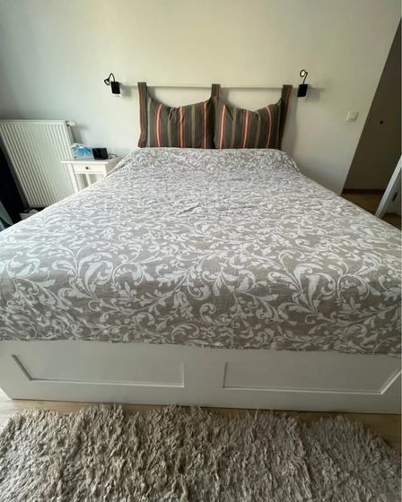 Bed frame with storage, white, 160x200cm | Beds | Brussels | 5