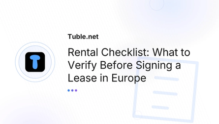Rental Checklist: What to Verify Before Signing a Lease in Europe