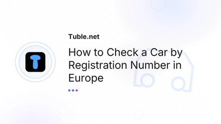 How to Check a Car by Registration Number in Europe