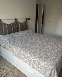 Bed frame with storage, white, 160x200cm