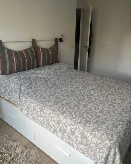 Bed frame with storage, white, 160x200cm | Beds | Brussels | 1