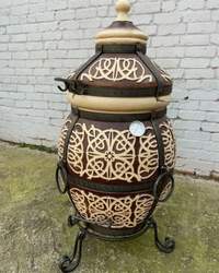 Tandoor Saffron 125L | XXL kepsninė iš ugniai atsparaus molio | Rankų darbo