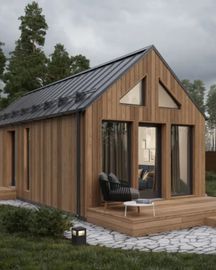 Frame Panel Modular House with 38 m² Terrace