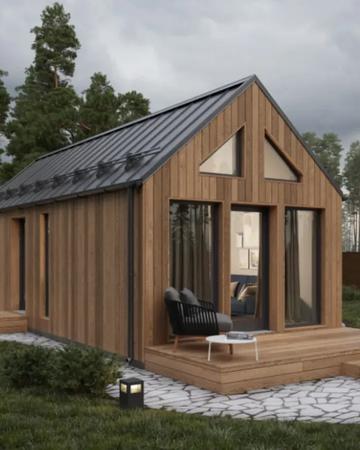 Frame Panel Modular House with 38 m² Terrace