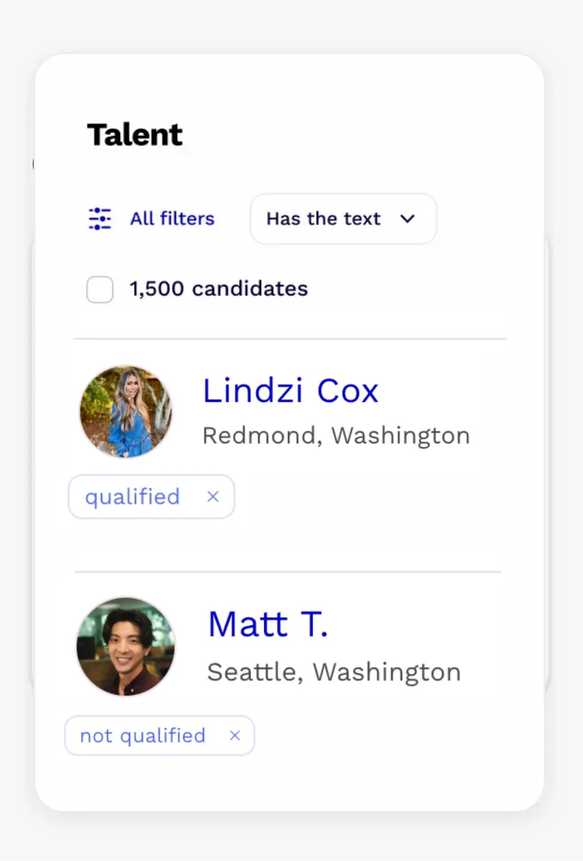 Humanly Dashboard for recruiters