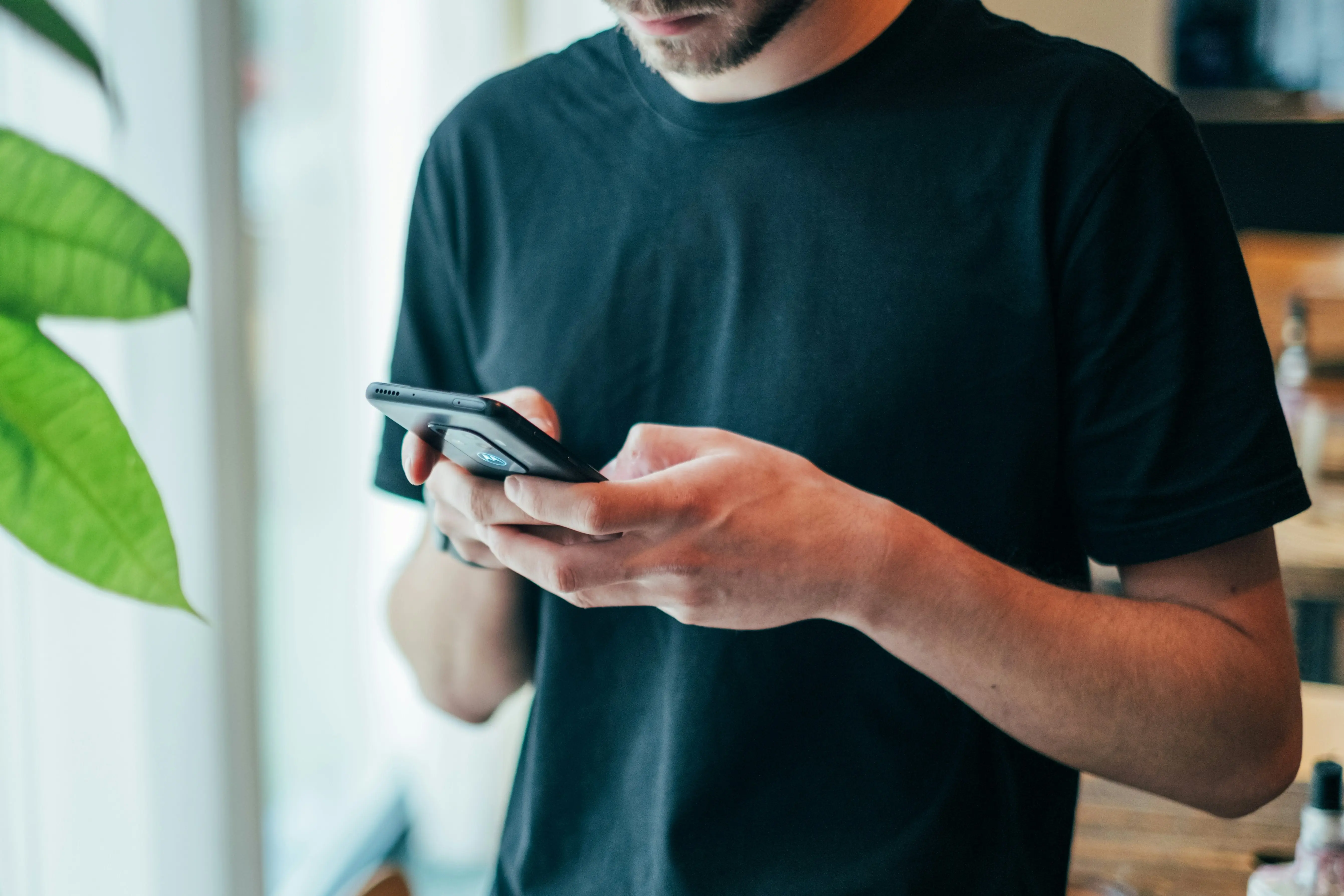 A photo of someone getting interviewed on video