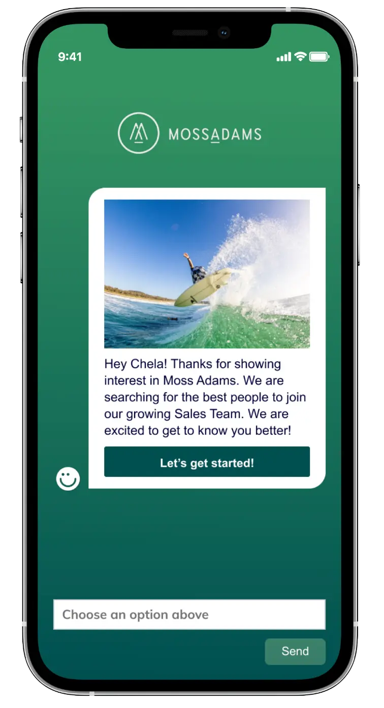 Iphone with Humanly chatbot