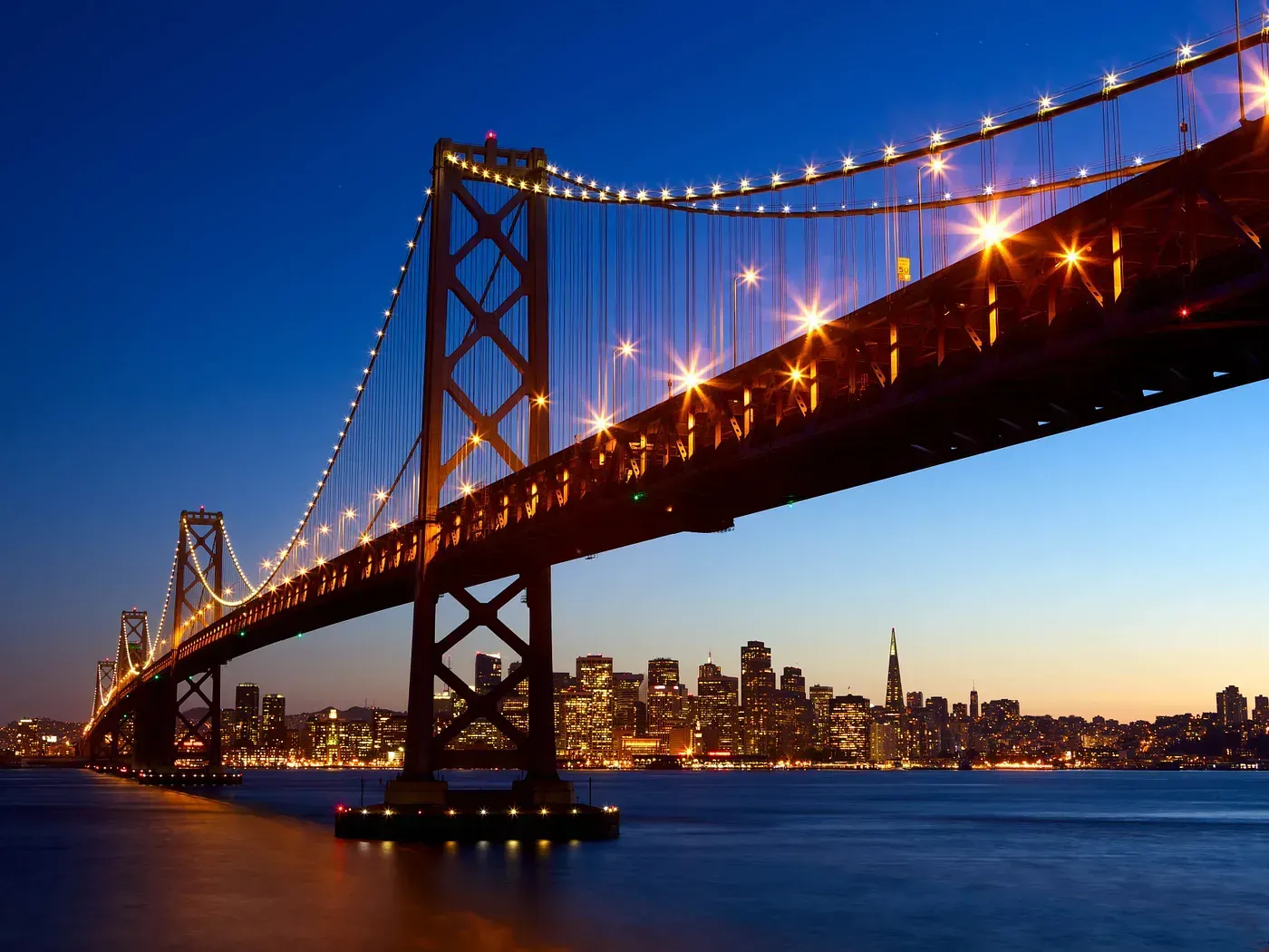 The Golden Gate bridge