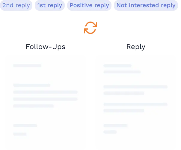 Illustration showing automated message scheduling with weekday selection and personalized placeholders like first name and job title.