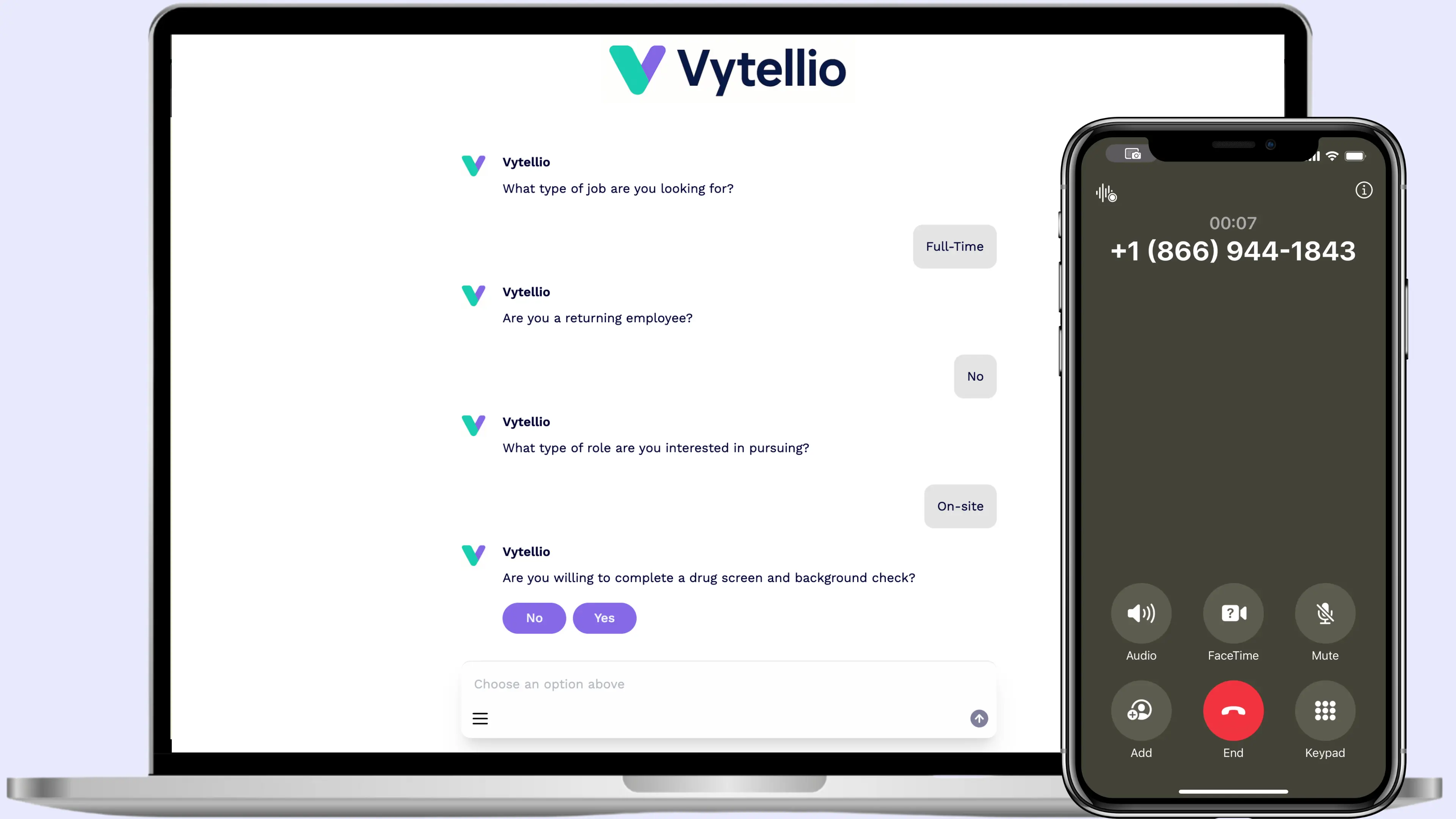 Humanly chat feature on desktop and mobile