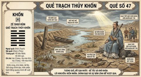 Quẻ Trạch Thủy Khốn (47)