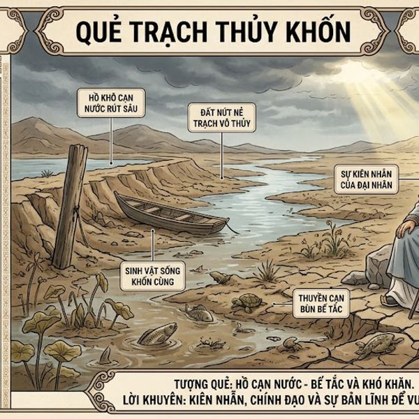 Quẻ Trạch Thủy Khốn (47)