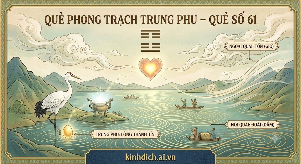 Quẻ Phong Trạch Trung Phu (61)
