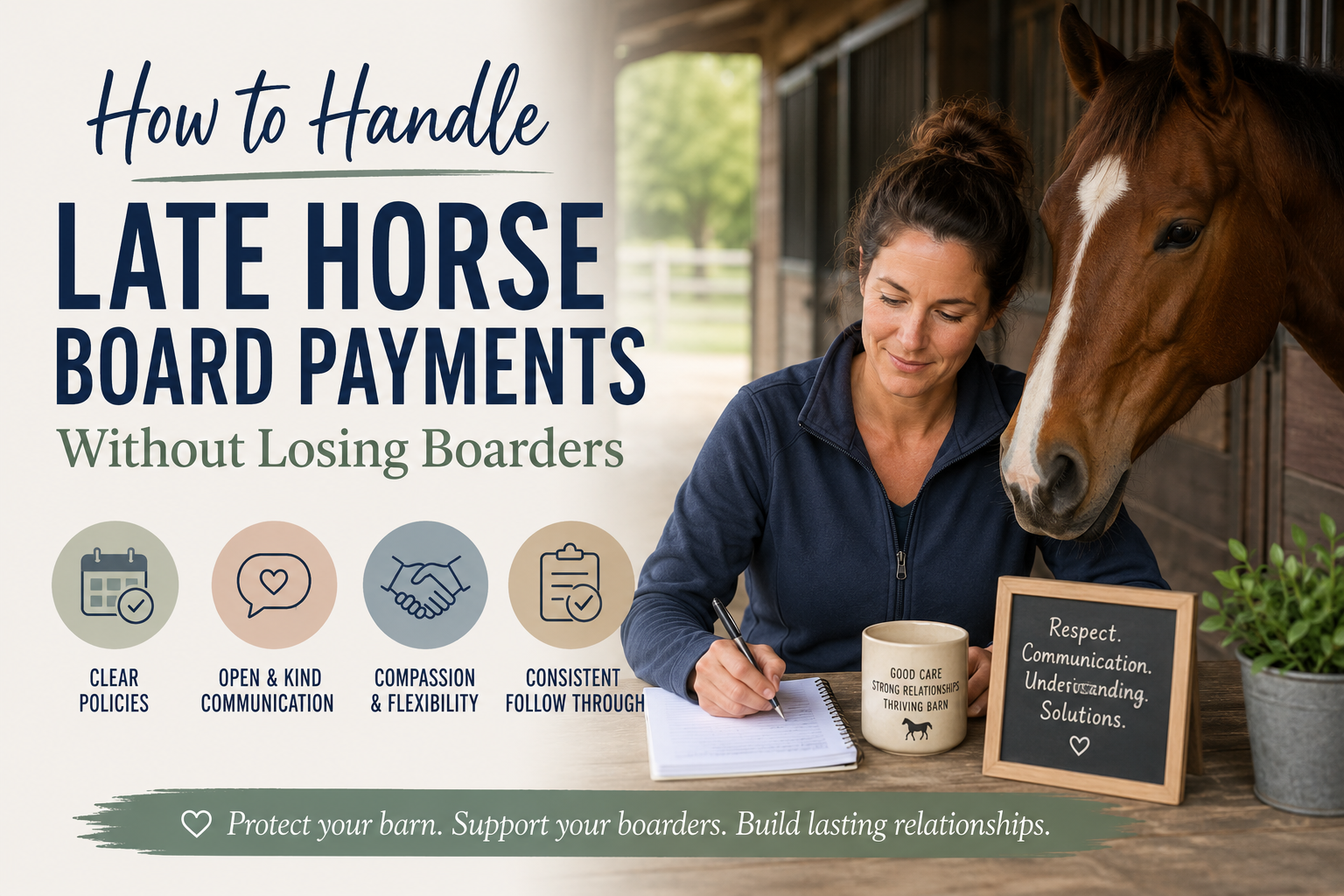 How to Handle Late Horse Board Payments Without Losing Boarders