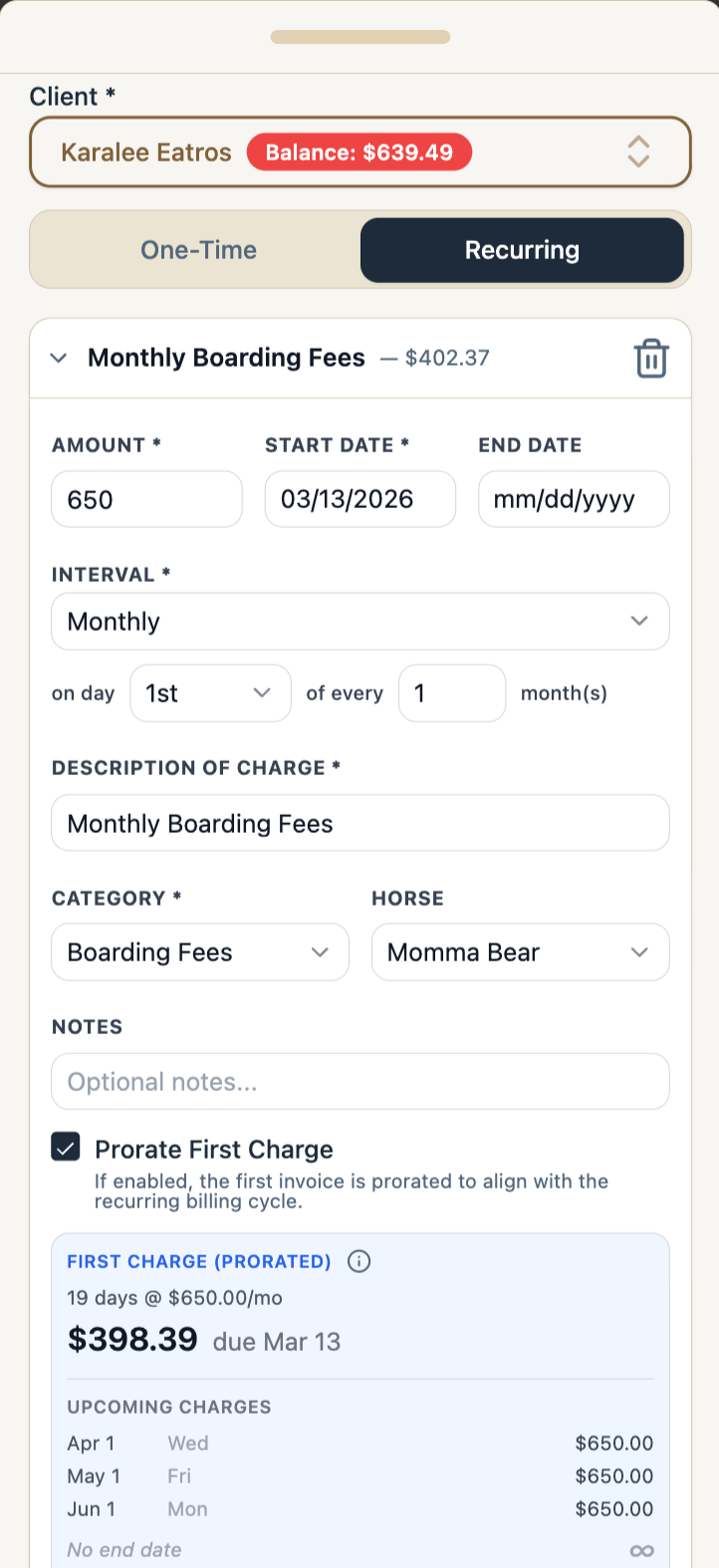 Automate Monthly Billing