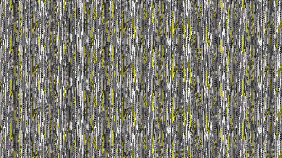 Wallpaper with vertical lines in yellow and black and white colors