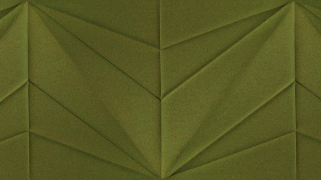 Green wallpaper with lines and textile texture