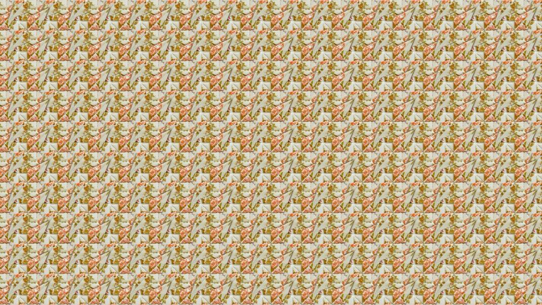 New wallpaper made of folded retro wallpaper