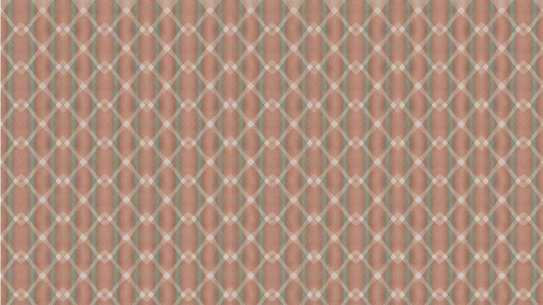 Red wallpaper with textile pattern