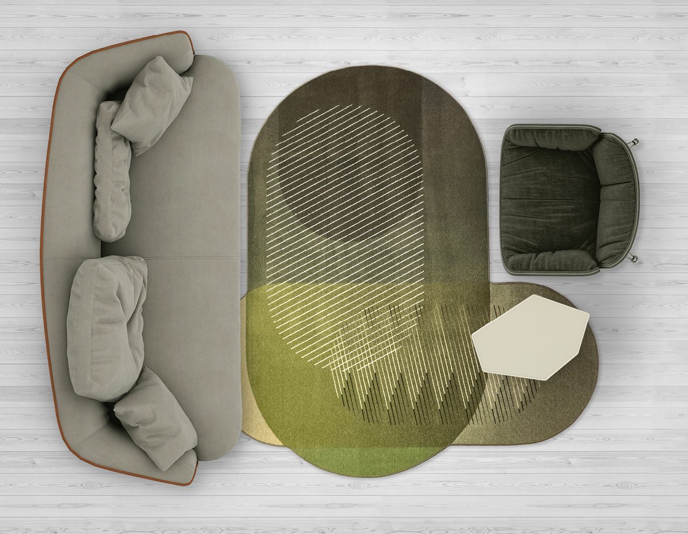 Product Image of Round + about S1 Green Moss