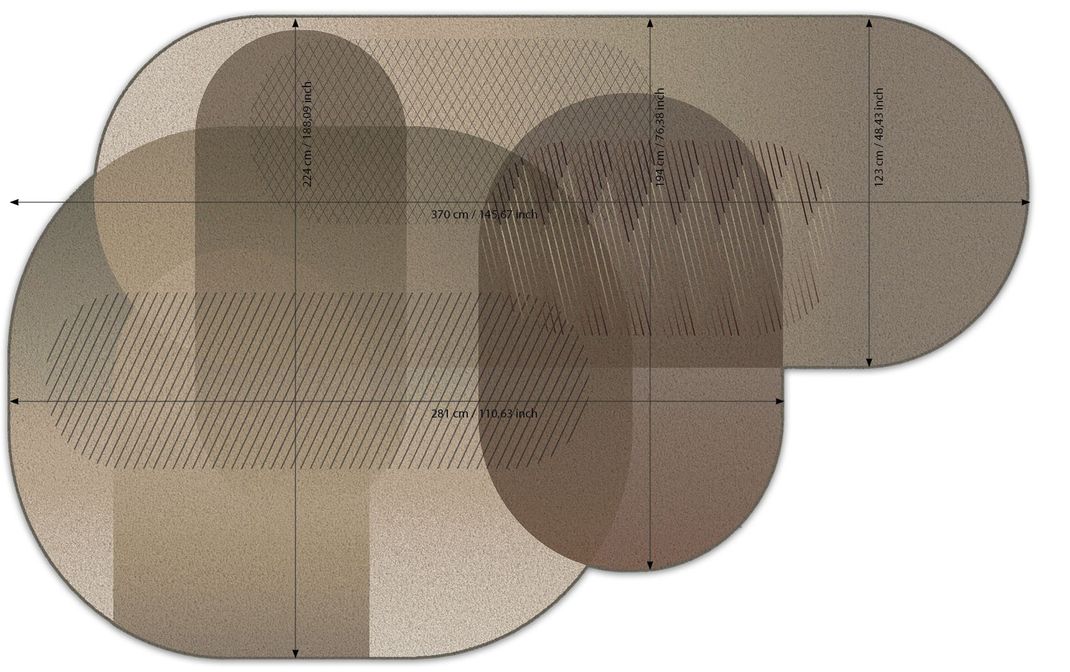 Round + about M2 Brown Sand Pattern