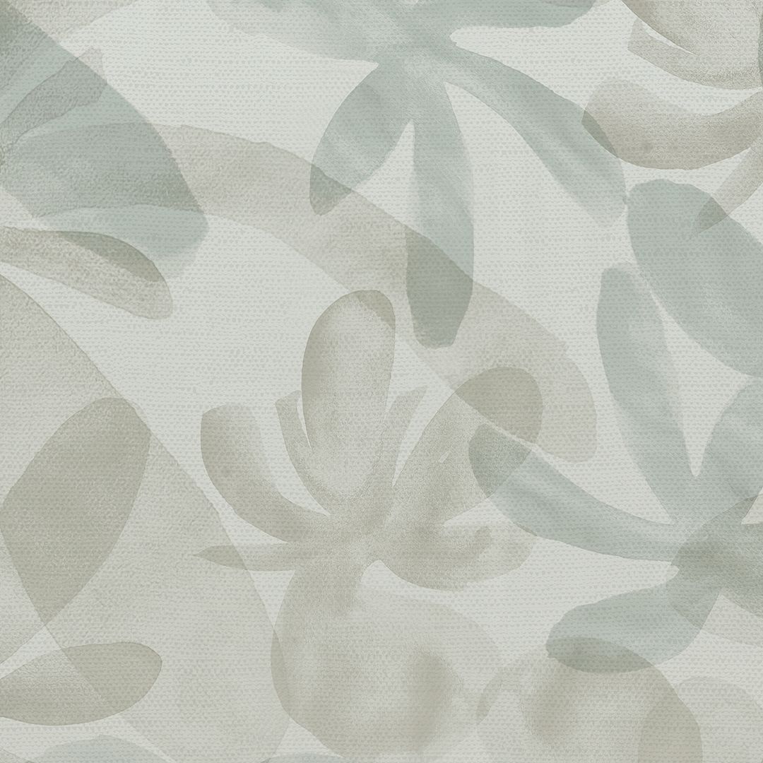 Bloemenpatroon behang met rustige kleuren en natuurlijke uitstraling.