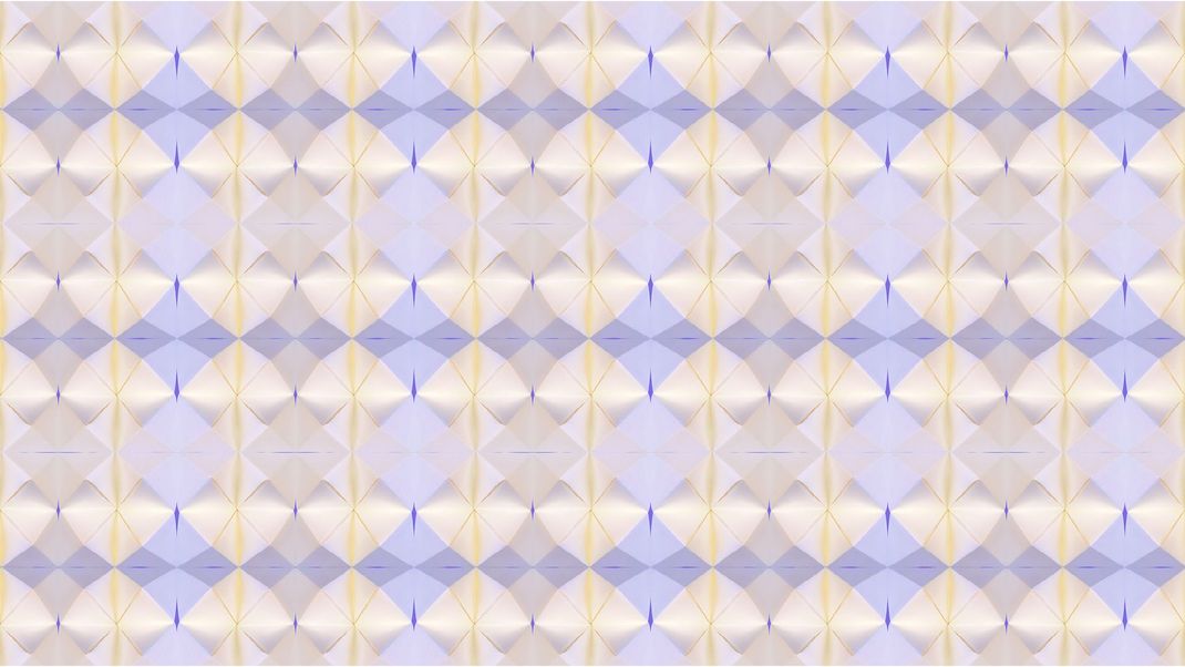 Lilac-colored wallpaper with diamond patterns