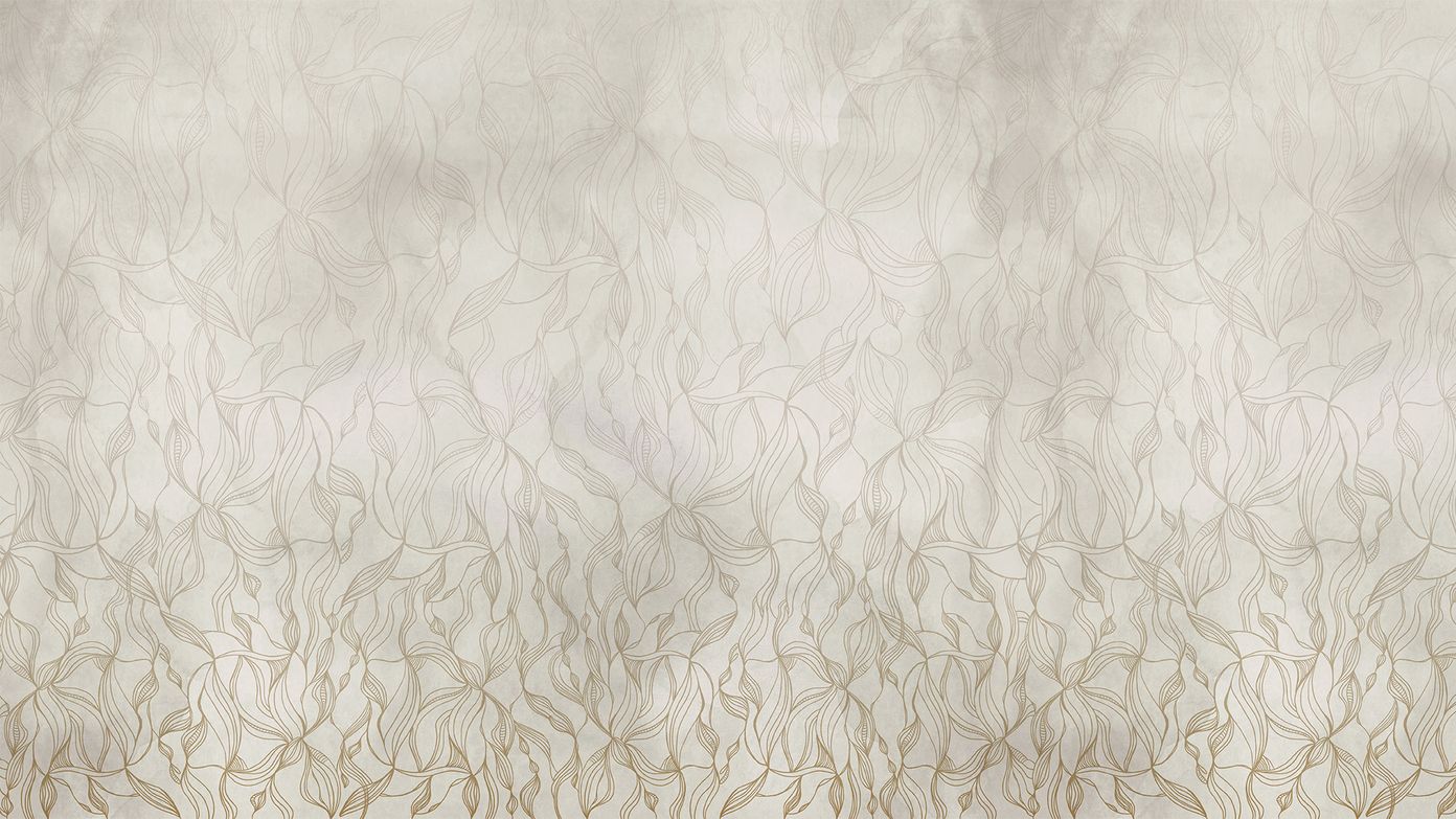 Velora beige behang met luxe bladerenpatroon