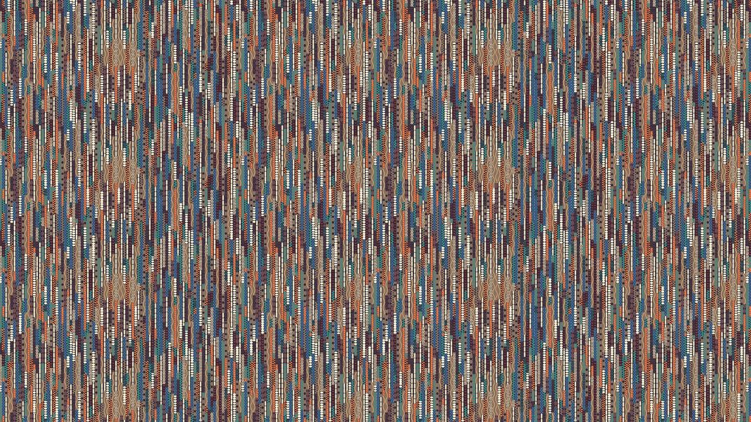 Wallpaper with vertical lines in multicolours