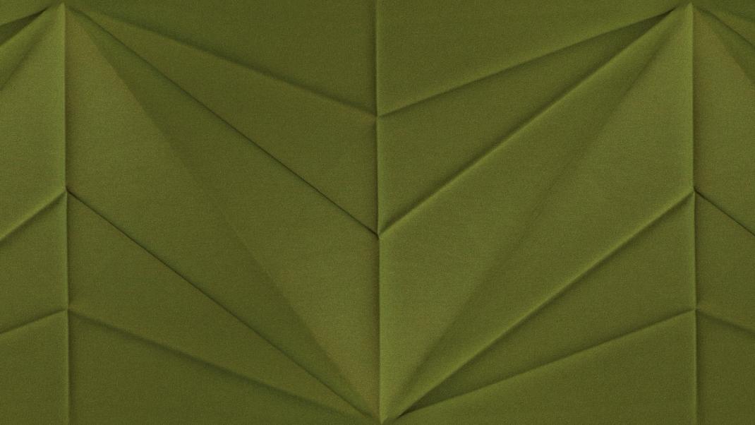 Green wallpaper with lines and textile texture