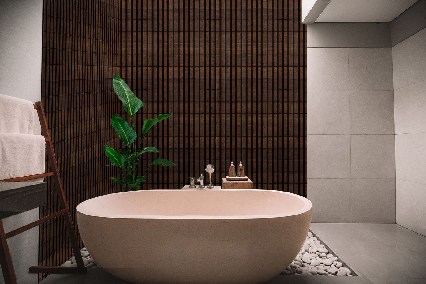 Papier peint avec motif de poutres en bois