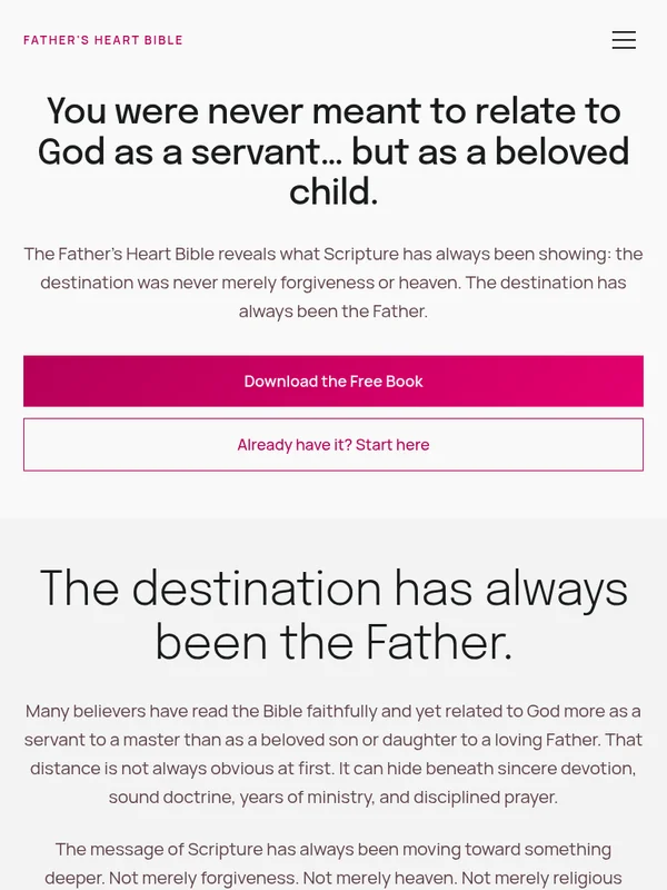 Father's Heart Bible tablet preview