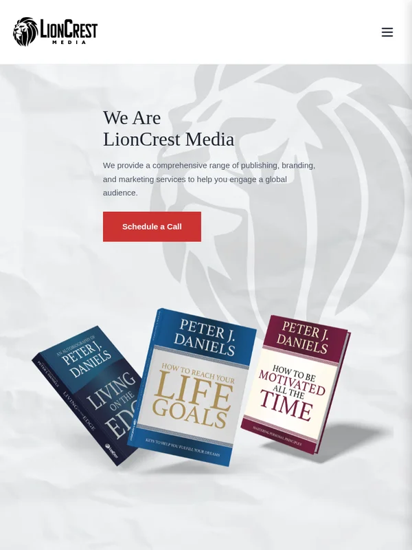 LionCrest Media tablet preview