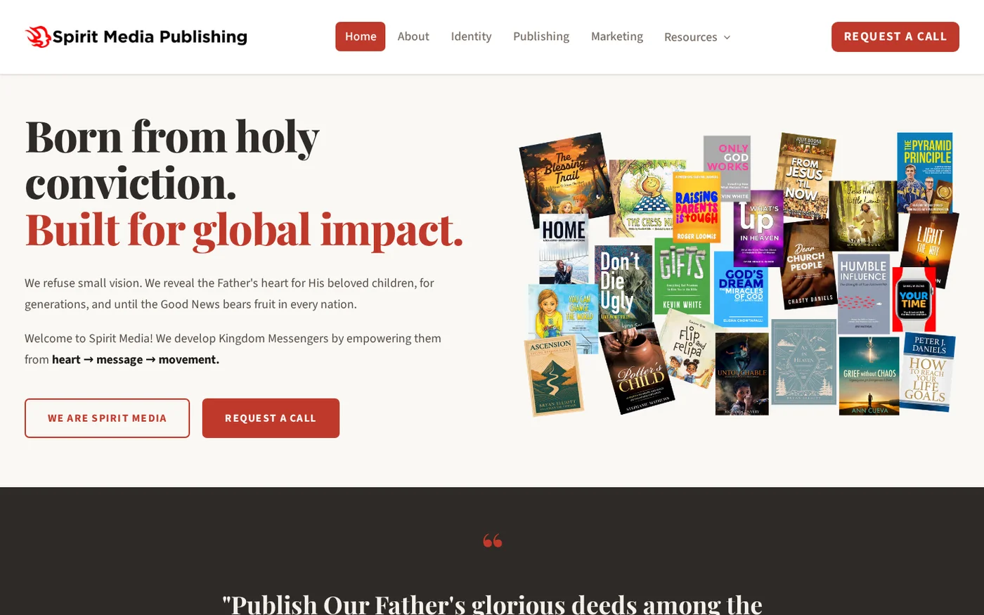 Spirit Media Publishing desktop preview