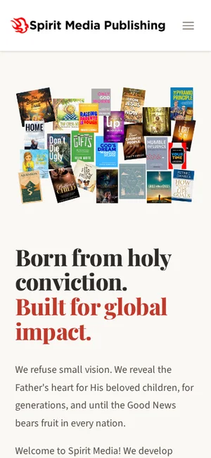 Spirit Media Publishing mobile preview
