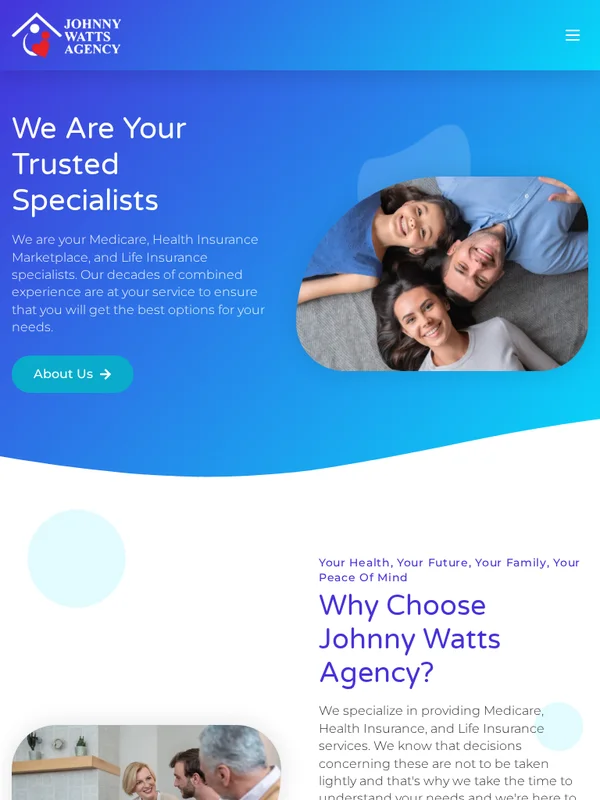 Johnny Watts Agency tablet preview