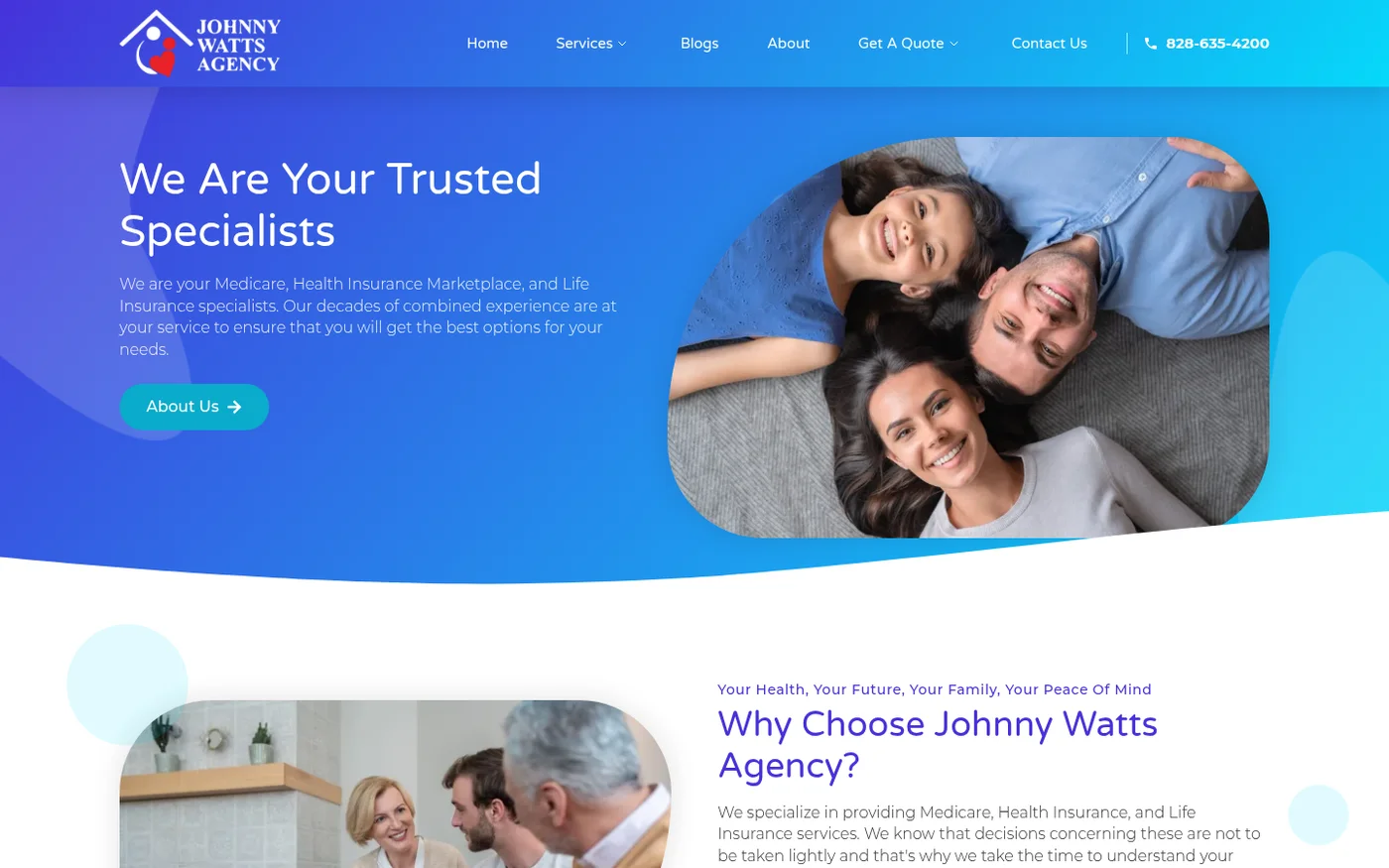 Johnny Watts Agency desktop preview