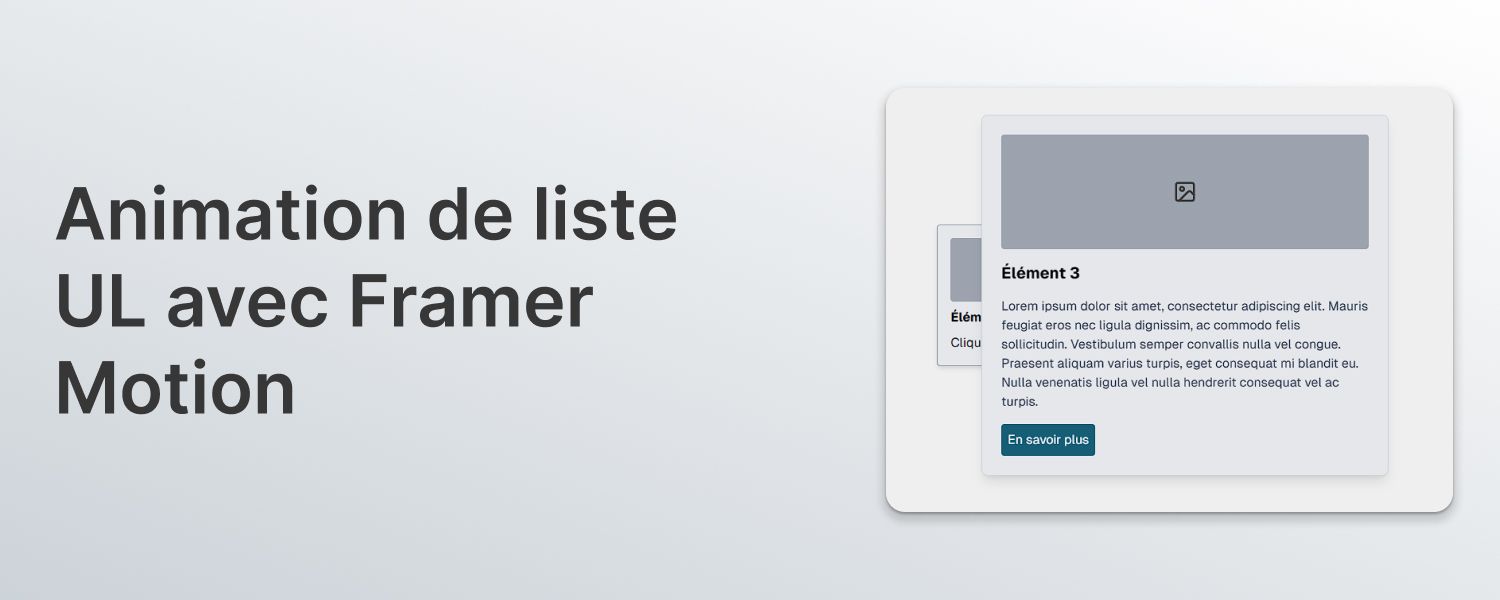 Animer une liste UL avec Framer Motion et Next.js