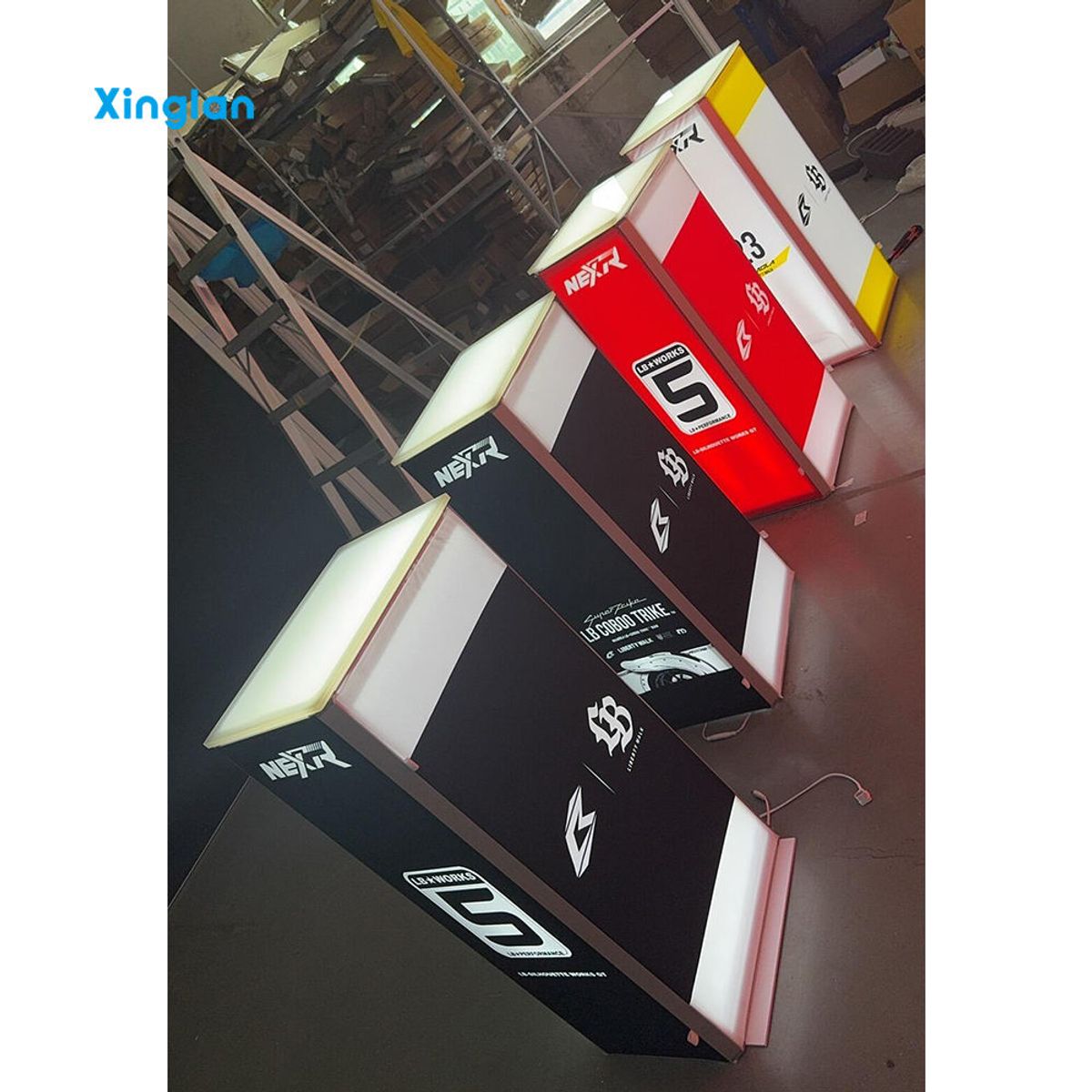 Pop up Foldable LED Lightbox SEG Fabric Backlit Display Trade Show Booth Background Wall Advertising
