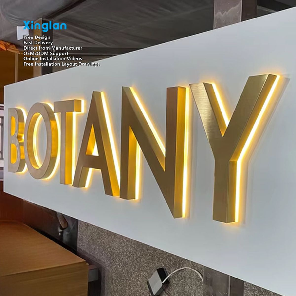 3D Letter logo Tka Custom 3D Backlit LED Letter Logo, Commercial LED Sign Board LED Lighting Manufacturer