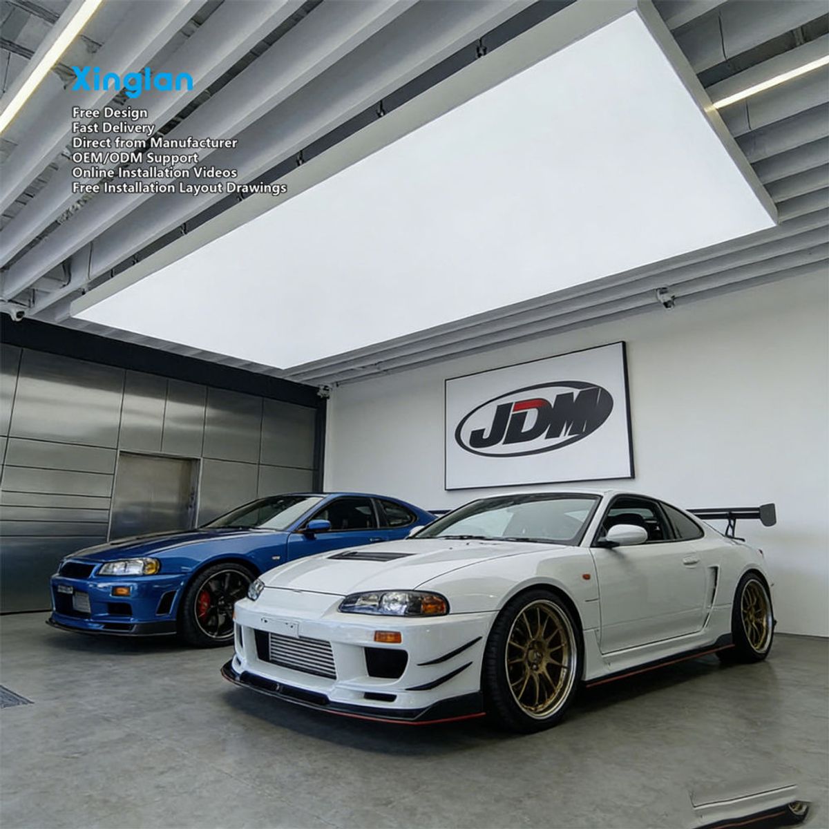 PVC Stretch Film and Stretch Fabric Ceiling Light Boxes, Ceiling Light Boxes for Vehicle Retail Outlets and Automobile Stores
