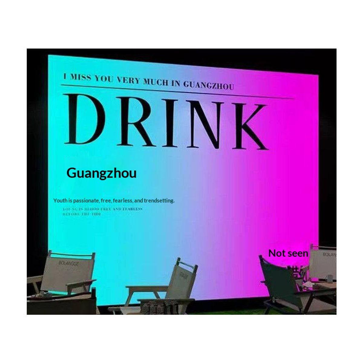 Vibrant Neon Light Box Sign Illuminated Display Board Rechargeable Dynamic LED Light Sign Bar Outdoor Freestanding