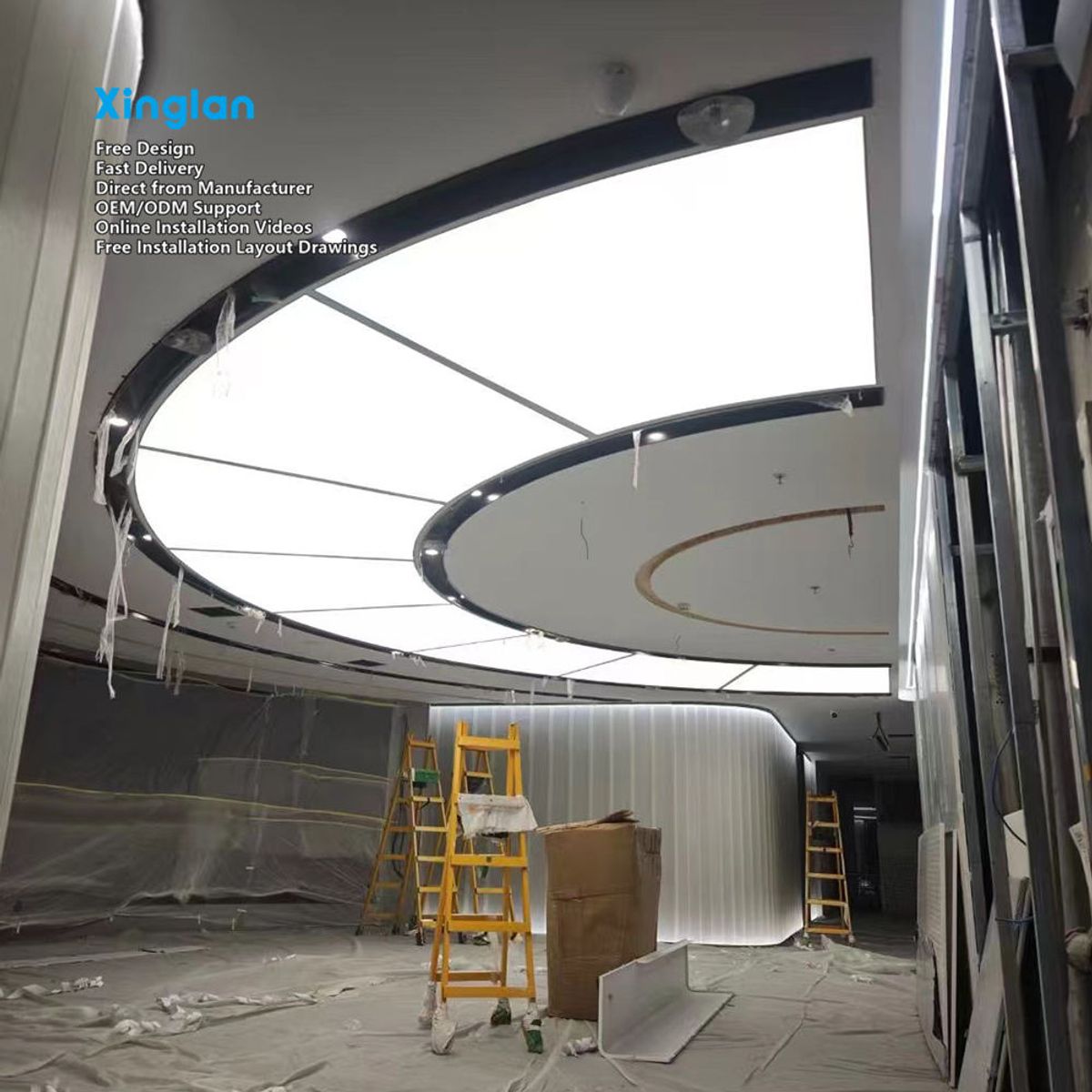 Stretch Fabric Ceilings | Stretch Ceiling Membranes | PVC Soft Membranes | Suitable for Any Setting | Minimalist and Bright