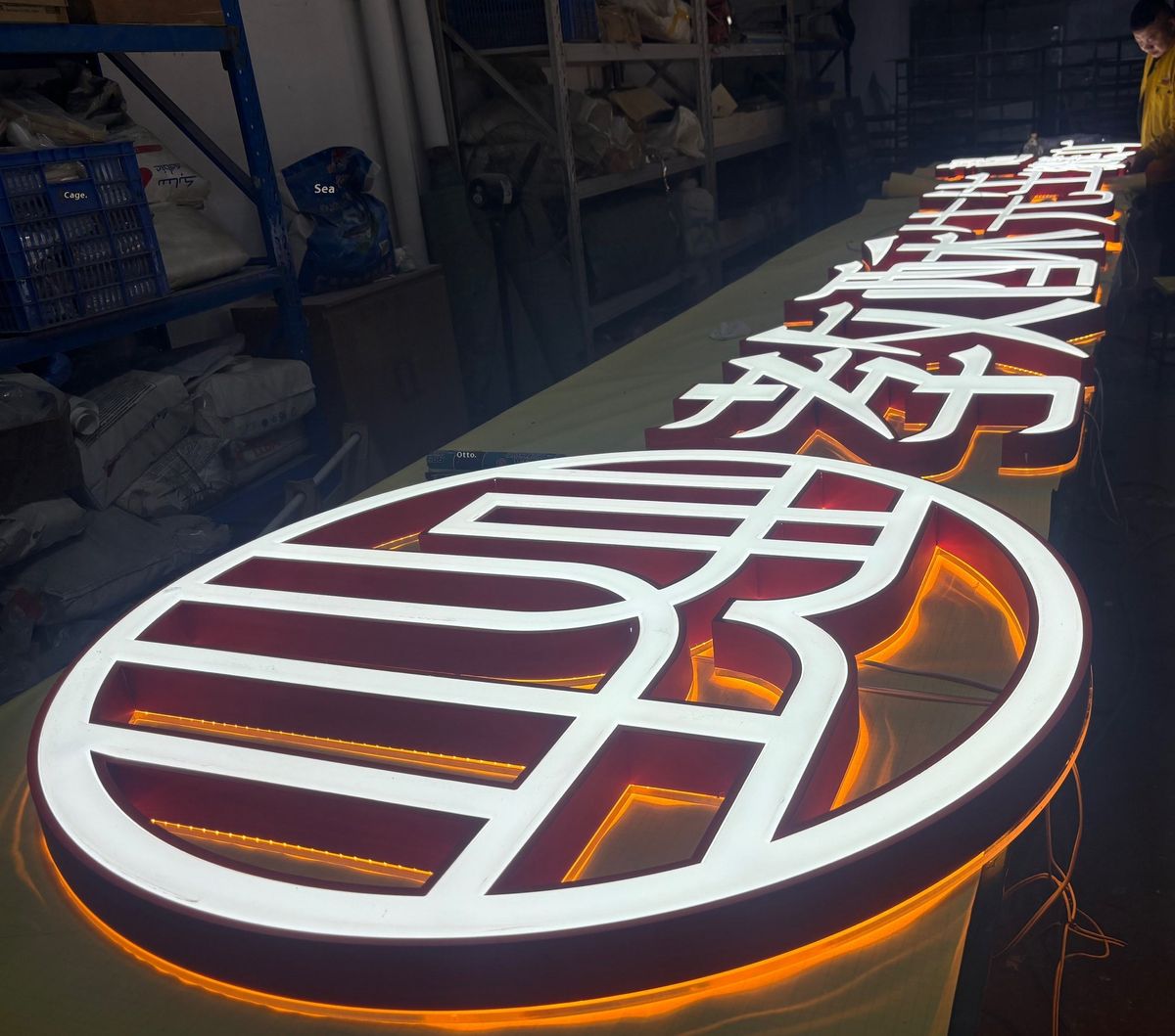 Customizable Double-Sided Luminous Jelly Character Door Logo Stainless Steel Acrylic Protruding Billboard 4K Resolution IP65